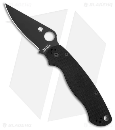 Spyderco Paramilitary 2 Compression Lock Knife G-10 (3.4" Black) C81GPBK2 3 Spyderco Paramilitary 2 Compression Lock Knife G-10 (3.4" Black) C81GPBK2