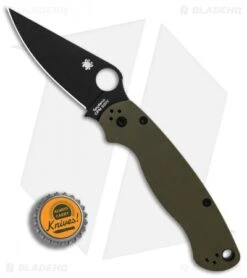 Spyderco Paramilitary 2 Knife OD Green G-10 (3.4" Black) C81GPGRBK2 12 Spyderco Paramilitary 2 Knife OD Green G-10 (3.4" Black) C81GPGRBK2 -Spyderco Sales Spyderco Paramilitary 2 OD Green G10 Black BHQ 81372 er bottlecap