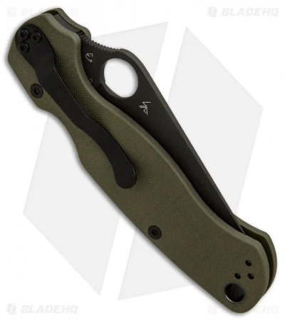 Spyderco Paramilitary 2 Knife OD Green G-10 (3.4" Black) C81GPGRBK2 4 Spyderco Paramilitary 2 Knife OD Green G-10 (3.4" Black) C81GPGRBK2 - Image 2