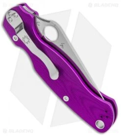 Spyderco Paramilitary 2 Compression Lock Knife Purple Aluminum (3.4" Satin) BHQ 8 Spyderco Paramilitary 2 Compression Lock Knife Purple Aluminum (3.4" Satin) BHQ -Spyderco Sales Spyderco Paramilitary 2 Purple Aluminum Satin C81ALPPR2 BHQ 137752 jr side