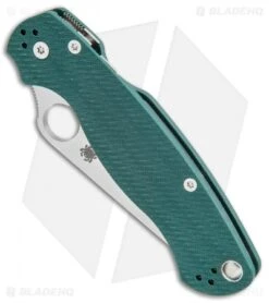 Spyderco Paramilitary 2 Knife Sprint Run Forest Green G-10 (3.4" Satin S45VN) -Spyderco Sales Spyderco Paramilitary 2 Run Forest Green G 10 Satin BHQ 106199 jr spine