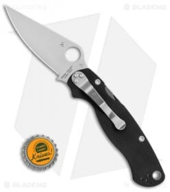 Spyderco Paramilitary 2 Left Handed Knife G-10 (3.4" Satin S45VN) C81GPLE2 -Spyderco Sales Spyderco Paramilitary 2 left handed G 10 satin C81GPLE2 BHQ 50821 er size