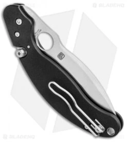 Spyderco Parata Stop Lock Knife Black G-10 (3.5" Satin) C231GP -Spyderco Sales Spyderco Parata Stop Lock Black G 10 Satin C231GP BHQ 78708 jr side 2