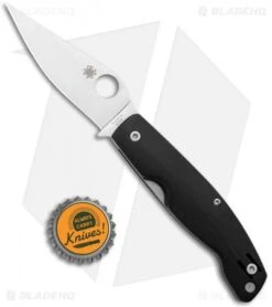 Spyderco Pattadese Liner Lock Knife Black G-10 (3.2" Satin M390) C257GP -Spyderco Sales Spyderco Pattadese LL Black G 10 Satin C257GP BHQ 116295 jr bottlecap