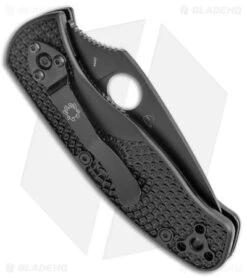 Spyderco Persistence Lightweight Liner Lock Black (2.75" Black Full Serr) -Spyderco Sales Spyderco Persistence Lightweight LL Black Black Full Serr BHQ 142575 jr side