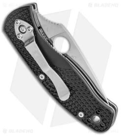 Spyderco Persistence Lightweight Liner Lock Knife Black (2.75" Satin) C136PBK -Spyderco Sales Spyderco Persistence Lightweight LL Black Satin BHQ 139716 jr side