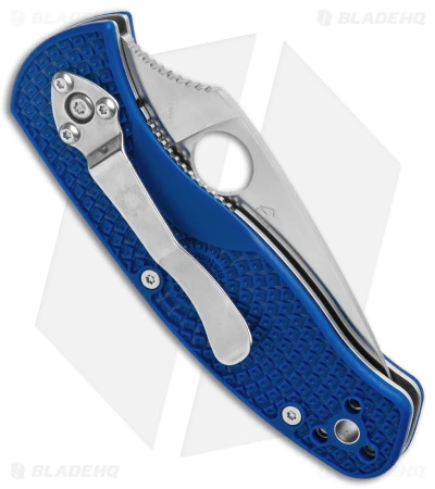 Spyderco Persistence Lightweight Liner Lock Knife Blue (Satin S35VN Part Serr) 5 Spyderco Persistence Lightweight Liner Lock Knife Blue (Satin S35VN Part Serr) - Image 3