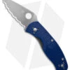 Spyderco Persistence Lightweight Liner Lock Knife Blue (Satin S35VN Serr) 1 Spyderco Persistence Lightweight Liner Lock Knife Blue (Satin S35VN Serr) -Spyderco Sales Spyderco Persistence Lightweight Liner Lock Knife Blue Satin S35VN Serr BHQ 145701 td
