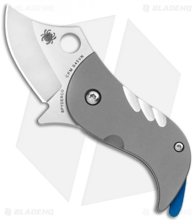 Spyderco Pochi Frame Lock Knife Titanium (1.56" Satin S45VN) 3 Spyderco Pochi Frame Lock Knife Titanium (1.56" Satin S45VN)
