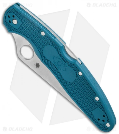 Spyderco Police 4 Lightweight Blue FRN Knife (4.3" Satin K390) C07FP4K390 4 Spyderco Police 4 Lightweight Blue FRN Knife (4.3" Satin K390) C07FP4K390 - Image 2