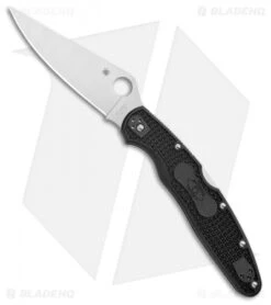 Spyderco Police 4 Lightweight Lockback Knife Black FRN (4.3" Satin) C07PBK4