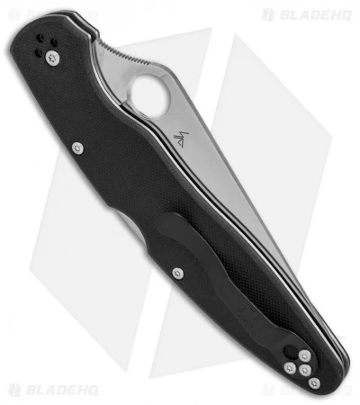 Spyderco Police 4 Lockback Knife Black G-10 (4.4" Satin K390) C07GP4 4 Spyderco Police 4 Lockback Knife Black G-10 (4.4" Satin K390) C07GP4 - Image 2