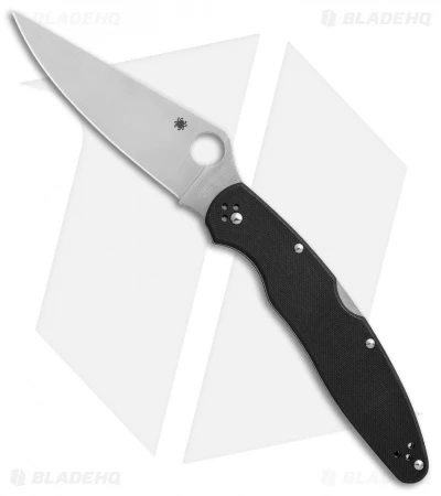 Spyderco Police 4 Lockback Knife Black G-10 (4.4" Satin K390) C07GP4 3 Spyderco Police 4 Lockback Knife Black G-10 (4.4" Satin K390) C07GP4