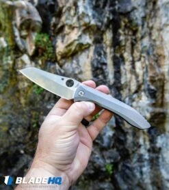 Spyderco Rassenti Paysan Integral Frame Lock Knife (3.8" S90V Stonewash) C238TIP -Spyderco Sales Spyderco Rassenti Paysan Integral Frame Lock Knife S90V Stonewash C238TIP BHQ 81099 kp rock wall web 2