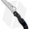 Spyderco Rescue 3 Thin Blue Line Knife Black FRN (3.6" Serr Satin) C14FSBKBL3 -Spyderco Sales Spyderco Rescue 3 Thin Blue Line Knife Black FRN 3.6 Serr Satin C14FSBKBL3 BHQ 125863 LS