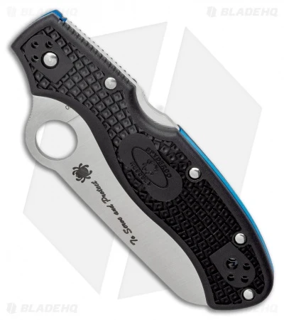 Spyderco Rescue 3 Thin Blue Line Knife Black FRN (3.6" Serr Satin) C14FSBKBL3 4 Spyderco Rescue 3 Thin Blue Line Knife Black FRN (3.6" Serr Satin) C14FSBKBL3 - Image 2
