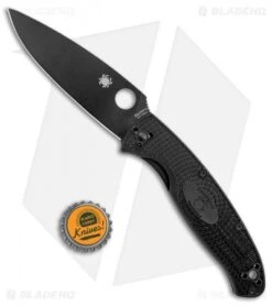 Spyderco Resilience Lightweight Liner Lock Knife Blackout (4.3" Black) C142PBBK -Spyderco Sales Spyderco Resilience Lightweight LL Black FRN Black C142PBK BHQ 125851 jr bottlecap