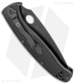 Spyderco Resilience Lightweight Liner Lock Knife Blackout (4.3" Black) C142PBBK -Spyderco Sales Spyderco Resilience Lightweight LL Black FRN Black C142PBK BHQ 125851 jr side
