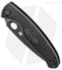 Spyderco Resilience Lightweight Liner Lock Knife Blackout (4.3" Black Serr) -Spyderco Sales Spyderco Resilience Lightweight LL Black FRN Black Serr C142PSBBK BHQ 125852 jr spine