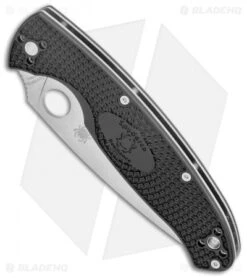 Spyderco Sales -Spyderco Sales Spyderco Resilience Lightweight LL Black FRN Satin Serr C142PSBK BHQ 125849 jr spine