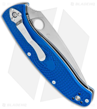 Spyderco Resilience Lightweight Liner Lock Knife Blue FRN (4.25" Satin) C142PBL 5 Spyderco Resilience Lightweight Liner Lock Knife Blue FRN (4.25" Satin) C142PBL - Image 3