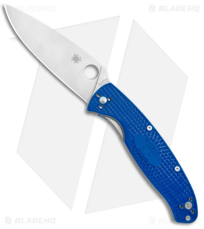 Spyderco Resilience Lightweight Liner Lock Knife Blue FRN (4.25" Satin) C142PBL 3 Spyderco Resilience Lightweight Liner Lock Knife Blue FRN (4.25" Satin) C142PBL