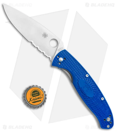 Spyderco Resilience Lightweight Liner Lock Knife Blue FRN (4.3" Serr) C142PSBL 6 Spyderco Resilience Lightweight Liner Lock Knife Blue FRN (4.3" Serr) C142PSBL - Image 4