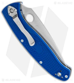 Spyderco Resilience Lightweight Liner Lock Knife Blue FRN (4.3" Serr) C142PSBL 8 Spyderco Resilience Lightweight Liner Lock Knife Blue FRN (4.3" Serr) C142PSBL -Spyderco Sales Spyderco Resilience Lightweight LL Blue FRN Satin Serr C142PSBL BHQ 125855 jr side
