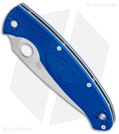 Spyderco Resilience Lightweight Liner Lock Knife Blue FRN (4.3" Serr) C142PSBL 4 Spyderco Resilience Lightweight Liner Lock Knife Blue FRN (4.3" Serr) C142PSBL - Image 2
