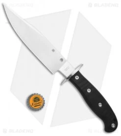 Spyderco Respect Bowie Fixed Blade Knife Black G-10 (7.9" Satin) FB44GP -Spyderco Sales Spyderco Respect Bowie Black G 10 Satin FB44GP BHQ 78715 jr bottlecap