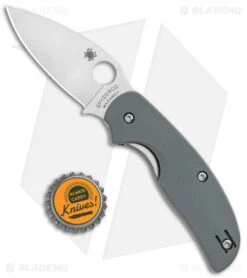 Spyderco Sage 1 Liner Lock Knife Gray G-10 (3" Satin Maxamet) C123GPGY -Spyderco Sales Spyderco Sage 1 LL Gray G 10 Satin Maxamet C123GPGY BHQ 116287 jr bottlecap