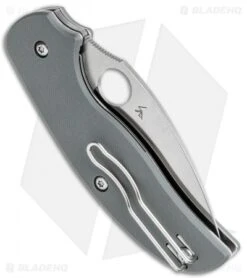 Spyderco Sage 1 Liner Lock Knife Gray G-10 (3" Satin Maxamet) C123GPGY -Spyderco Sales Spyderco Sage 1 LL Gray G 10 Satin Maxamet C123GPGY BHQ 116287 jr side