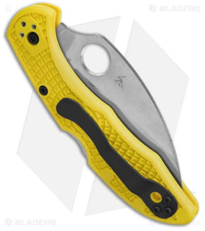 Spyderco Salt 2 Wharncliffe Knife Yellow FRN (2.89" Satin) C88PWCYL2 5 Spyderco Salt 2 Wharncliffe Knife Yellow FRN (2.89" Satin) C88PWCYL2 - Image 3
