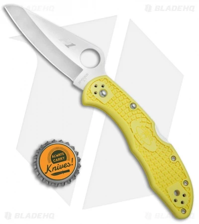 Spyderco Salt 2 Lock Back Knife Yellow FRN (3" Satin) C88PYL2 6 Spyderco Salt 2 Lock Back Knife Yellow FRN (3" Satin) C88PYL2 - Image 4