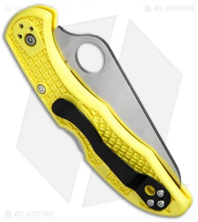 Spyderco Salt 2 Lock Back Knife Yellow FRN (3" Satin) C88PYL2 5 Spyderco Salt 2 Lock Back Knife Yellow FRN (3" Satin) C88PYL2 - Image 3