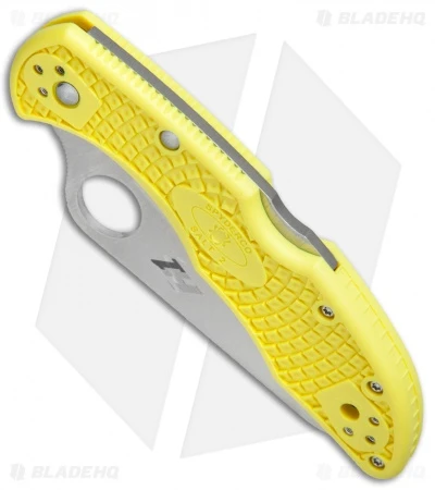 Spyderco Salt 2 Lock Back Knife Yellow FRN (3" Satin) C88PYL2 4 Spyderco Salt 2 Lock Back Knife Yellow FRN (3" Satin) C88PYL2 - Image 2