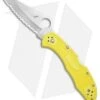 Spyderco Salt 2 Lockback Knife Yellow FRN (3" Satin Full Serr) C88SYL2 -Spyderco Sales Spyderco Salt 2 LB Yellow FRN Serr C88SYL2 BHQ 71338 jr