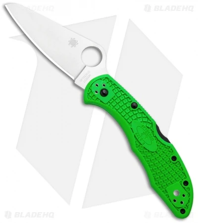 Spyderco Salt 2 Lightweight Lockback Knife Green FRN (3" Satin) C88FPGR2 3 Spyderco Salt 2 Lightweight Lockback Knife Green FRN (3" Satin) C88FPGR2