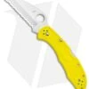 Spyderco Salt 2 Wharncliffe Knife Yellow FRN (2.89" Satin Serr) C88SWCYL2 -Spyderco Sales Spyderco Salt 2 Wharncliffe Yellow FRN Satin Serr C88SWCYL2 BHQ 85405 jr