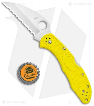 Spyderco Salt 2 Wharncliffe Knife Yellow FRN (2.89" Satin Serr) C88SWCYL2 6 Spyderco Salt 2 Wharncliffe Knife Yellow FRN (2.89" Satin Serr) C88SWCYL2 - Image 4