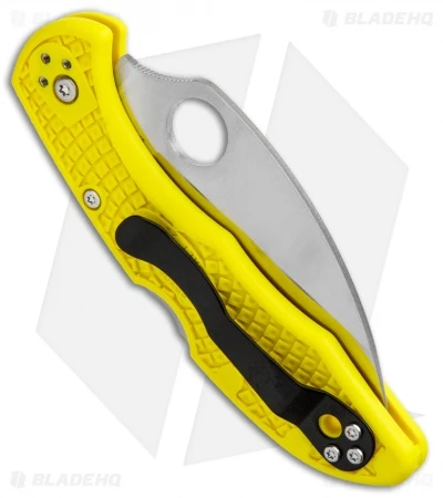Spyderco Salt 2 Wharncliffe Knife Yellow FRN (2.89" Satin Serr) C88SWCYL2 5 Spyderco Salt 2 Wharncliffe Knife Yellow FRN (2.89" Satin Serr) C88SWCYL2 - Image 3
