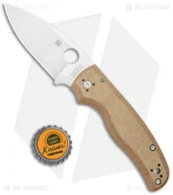 Spyderco Shaman Compression Lock Knife Brown Micarta (3.6" Satin Z-Wear) -Spyderco Sales Spyderco Shaman Compression Lock Brown Micarta Satin Z Wear C229MPZW BHQ 112415 jr bottlecap