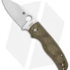 Spyderco Shaman Green Canvas Micarta Knife (3.6" Satin M4) C229MPM4 -Spyderco Sales Spyderco Shaman Green Canvas Micarta Satin BHQ 142026 jr