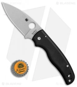 Spyderco Shaman Compression Lock Knife Black G-10 (3.6" Stonewash) C229GP -Spyderco Sales Spyderco Shaman black G10 Satin BHQ 71268 er bottlecap