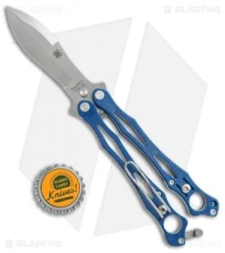 Spyderco SmallFly Blue G10 Butterfly Knife Balisong Flipper B02GPBL *Collection* -Spyderco Sales Spyderco Smallfly blue G10 butterfly knife balisong flipper B02GPBL BHQ 8984 er size