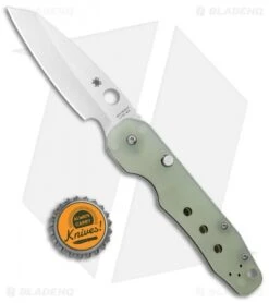 Spyderco M4 Smock Compression Lock Exclusive Knife Natural G-10 (3.5" Satin) -Spyderco Sales Spyderco Smock Compression Lock Exclusive Knife Natural G 10 Satin C240GM4P BHQ 126450 jr bottlecap