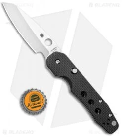 Spyderco Smock Compression Lock Knife Carbon Fiber (3.3" Satin) -Spyderco Sales Spyderco Smock Compresstion Lock CF Satin C240CFP BHQ 81450 jr bottlecap