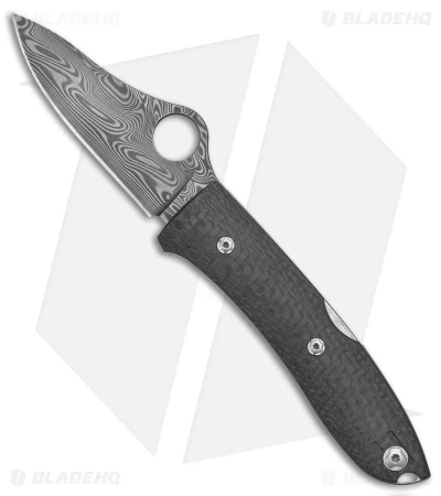 Spyderco SpyOpera Lockback Knife Carbon Fiber (2.9" Damasteel) C255CFPD 3 Spyderco SpyOpera Lockback Knife Carbon Fiber (2.9" Damasteel) C255CFPD