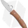 Spyderco SpyOpera Lockback Knife Brown Canvas Micarta (2.88" Satin M390) -Spyderco Sales Spyderco SpyOpera Lockback Knife Brown Canvas Micarta 2.88in Satin M390 C255CMP BHQ 112397 LS jr
