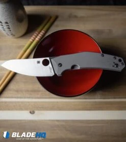 Spyderco SpydieChef Frame Lock Knife Gray Ti (3.3" Satin) C211TIP 12 Spyderco SpydieChef Frame Lock Knife Gray Ti (3.3" Satin) C211TIP -Spyderco Sales Spyderco SpydieChef Frame Lock Knife Gray Ti Satin C211TIP BHQ 36436 kp yum web